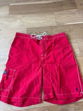 VTG polo ralph lauren blue label y2k swim trunks mens large